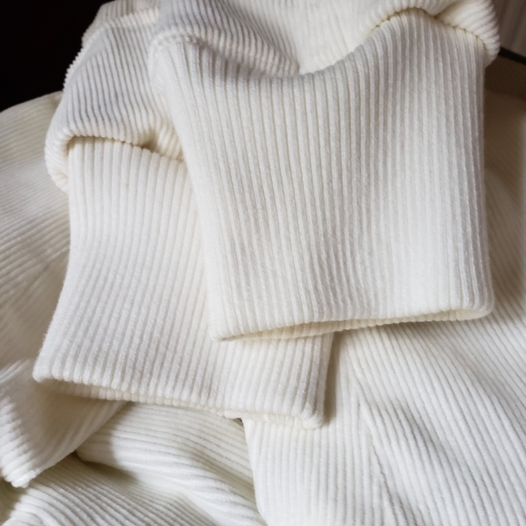 Corduroy Moto Jacket Ecru Size Small NWOT - Picture 9 of 11